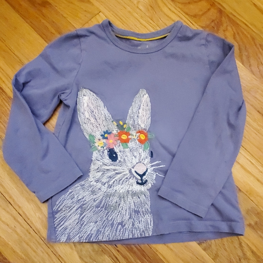 Mini Boden Rabbit Applique Top 3-4